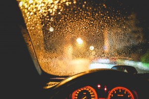 Rainy night. Image sourced from http://picjumbo.com/rainy-view-from-the-car-at-night/